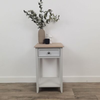 NORMANDY Pedestal “Skinny” 1 Drawer Open Sides