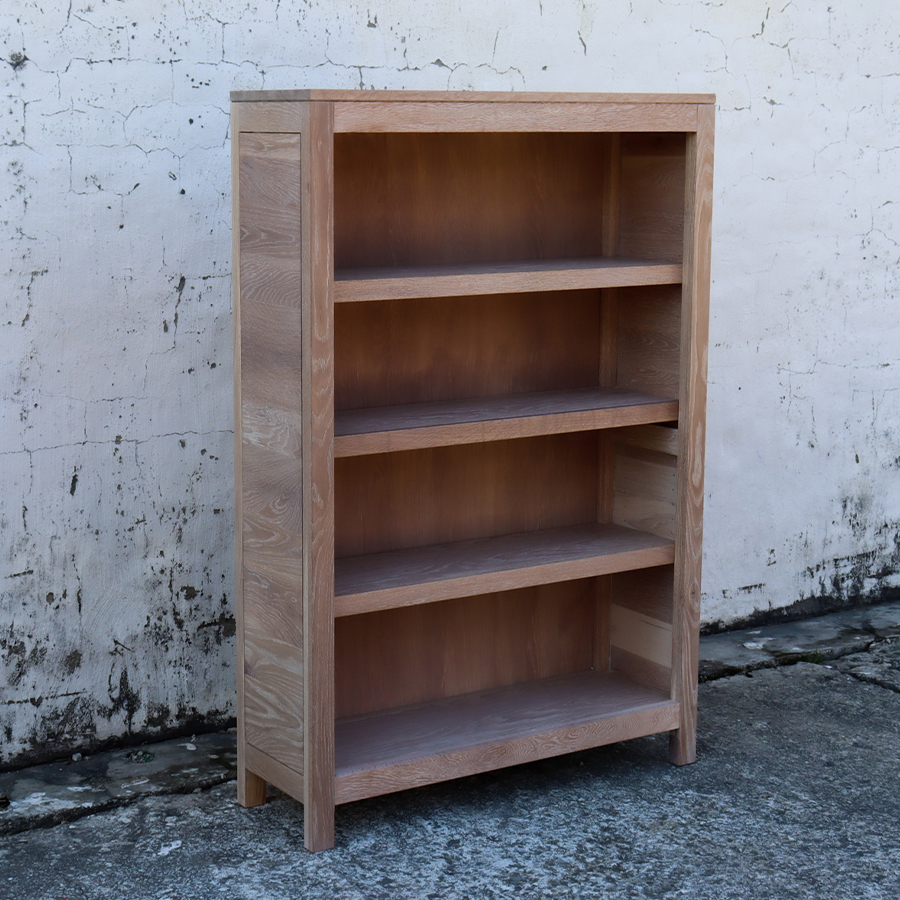 HUDSON Bookshelf 1.42m High Smoke (Oak) JB Furniture
